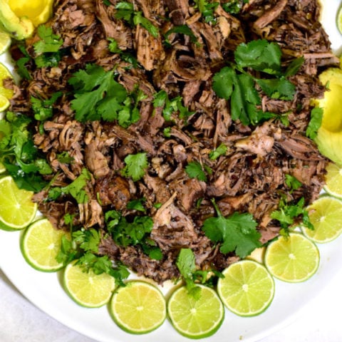 barbacoa猪肉白色盘