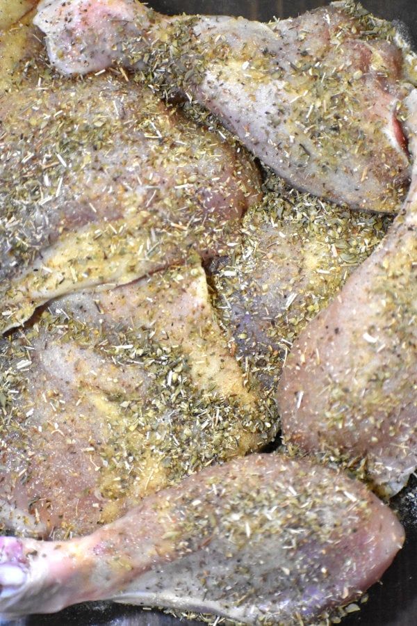 生鸡肉块添加了调味料